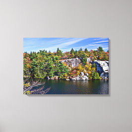 Fall Foliage runt Sjö Minnewaska Canvastryck