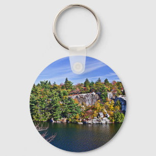 Fall Foliage runt Sjö Minnewaska Nyckelring