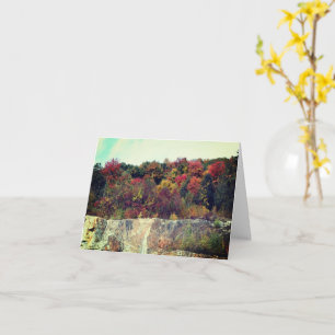 Fall Foliage Sten Cliff Anpassade Note Card Kort