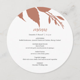 Fall Foliage Terracotta Round MenCard Meny