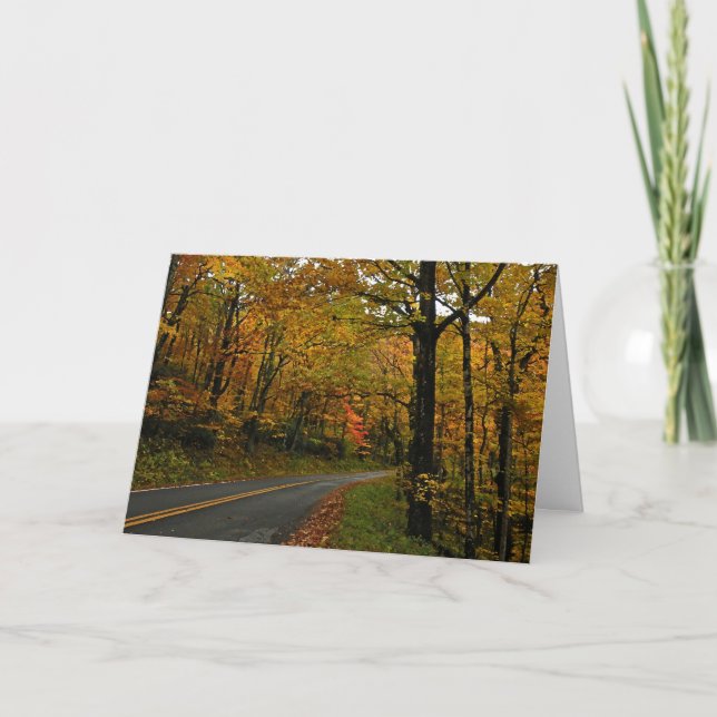 Fall Foliage Thanksgiving Card Helgkort (Framsida)