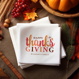 Fall Foliage Thanksgiving Firande Pappersservett
