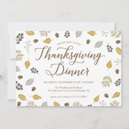 Fall Foliage Thanksgiving - inbjudan till middagsf
