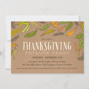 Fall Foliage Thanksgiving - inbjudan till middagsf