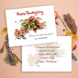 Fall Foliage Thanksgiving Julkort