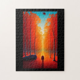 Fall foliage utomlands sphere orange golden löv re pussel