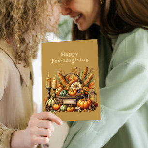 Fall Food Bounty Friendsgiving Card Julkort
