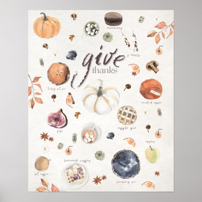 Fall Foodie Bucket List Poster (Framsidan)