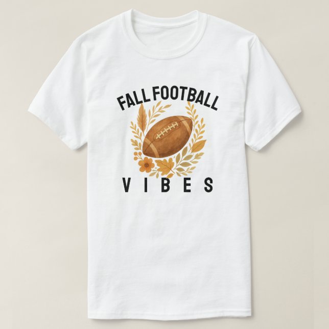 Fall Football Vibes T Shirt (Design framsida)