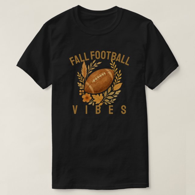 Fall Football Vibes T Shirt (Design framsida)