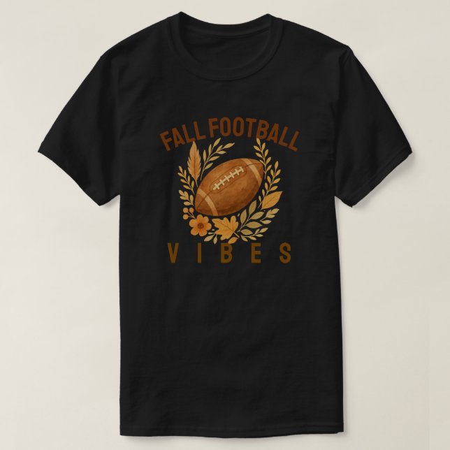 Fall Football Vibes T Shirt (Design framsida)