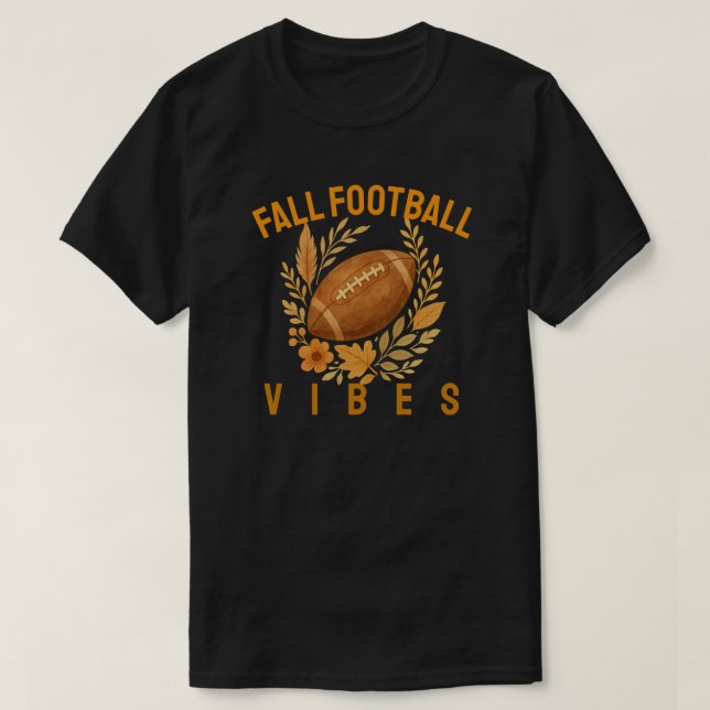 Fall Football Vibes T Shirt (Design framsida)