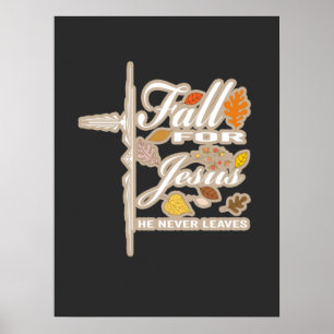 Fall för Jesus han aldrig lämnar Poster