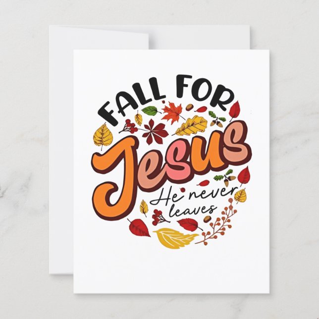 Fall för Jesus Han Lämnar aldrig Fall Thanksgiving (Framsida)
