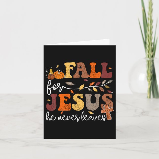 Fall för Jesus Han Lämnar aldrig Kvinnor Christian Kort (Framsida)