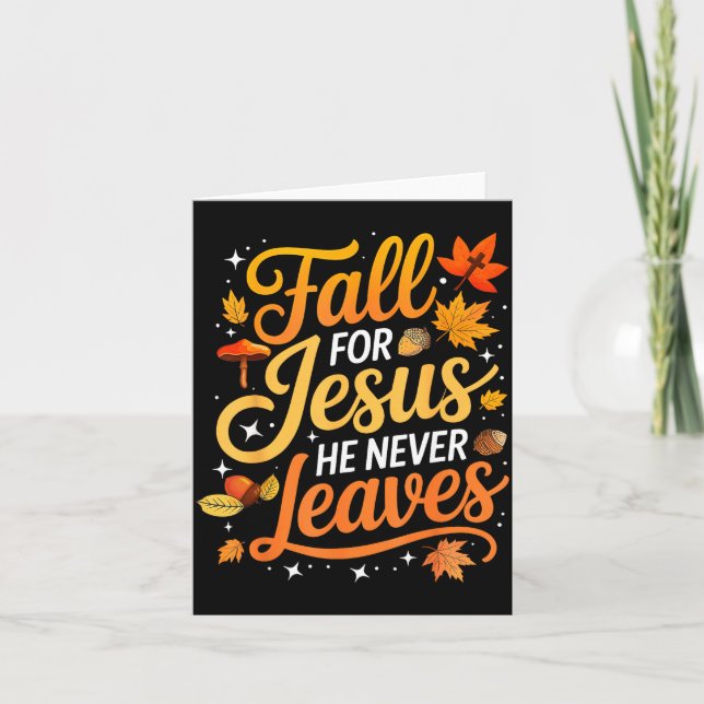 Fall For Jesus He Never Leaves Leaves Autumn Chris Kort (Framsida)