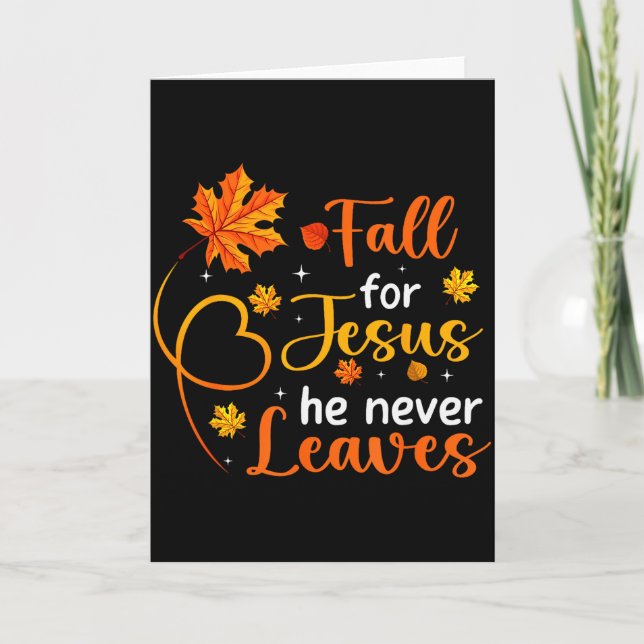Fall For Jesus He Never Leaves Leaves Autumn Chris Kort (Framsida)