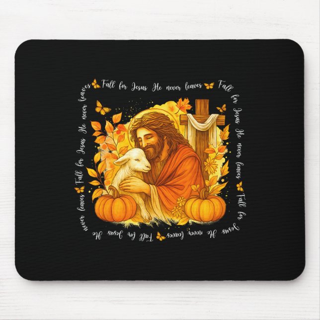Fall For Jesus He Never Leaves Retro Thanksgiving  Musmatta (Framsidan)