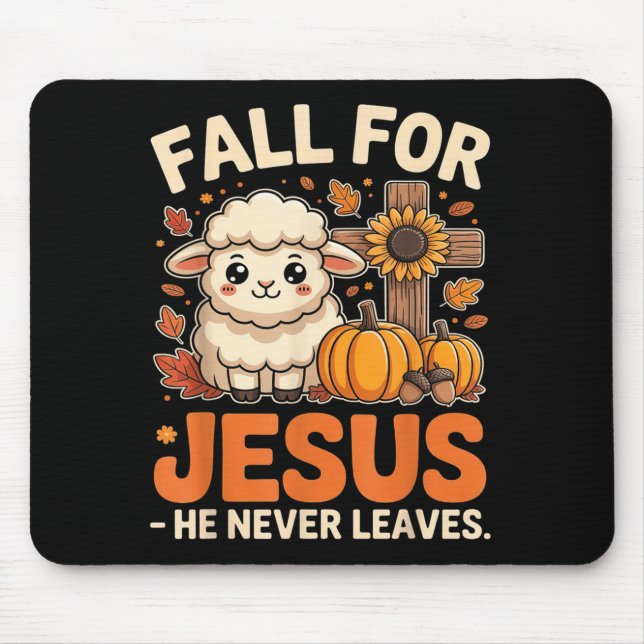 Fall For Jesus He Never Leaves Sheep Christian Aut Musmatta (Framsidan)