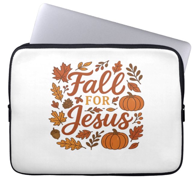 Fall för Jesus höst Pumpkin Christian Faith Clas Laptop Fodral (Framsidan)