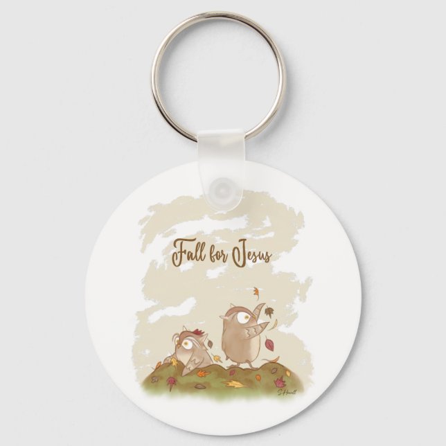 Fall för Jesus Nyckelring (Framsida)