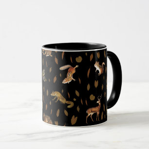 Fall Forest Animals Höst löv Mugg