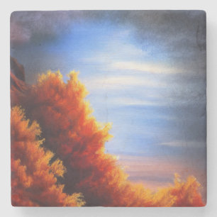 Fall Forest by Ocean Marble Underlägg