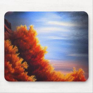 Fall Forest by Ocean Mousepad Musmatta