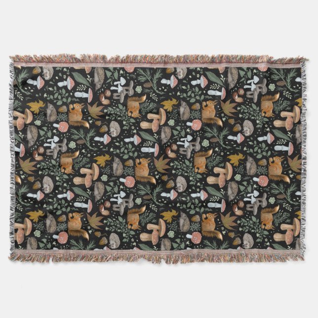 Fall Forest Forager Mysigt upphettning Filt (Framsidan)