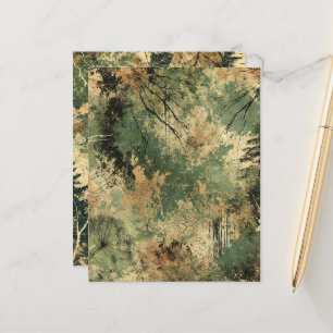 Fall Forest Golv Distress Bläck Scrapbook Papper