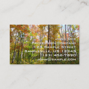 Fall Forest I Landscape Fotography Autumn Visitkort