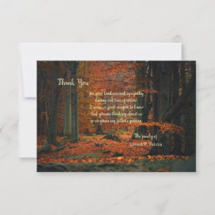 Fall Forest Sympathy (sympati för att tacka ditt k Inbjudningar