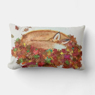 Fall Fox pillow Lumbarkudde