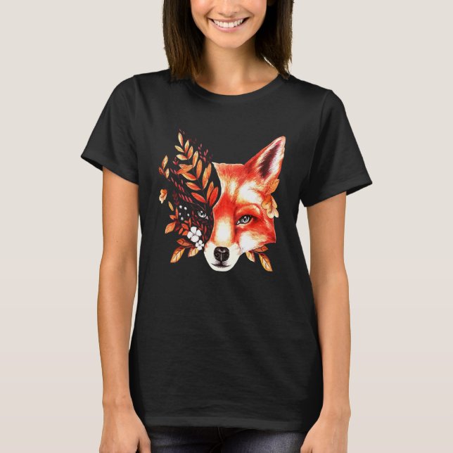 Fall Fox - vacker höst T Shirt (Framsida)
