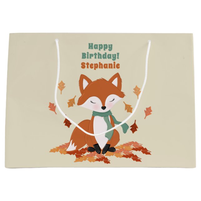Fall Fox Woodland Birthday (Framsidan)