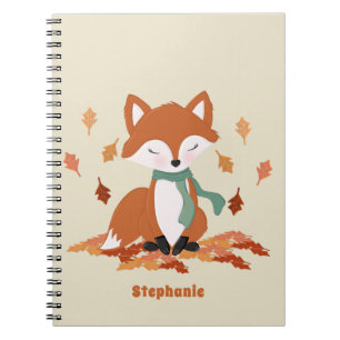 Fall Fox Woodland Birthday Anteckningsbok