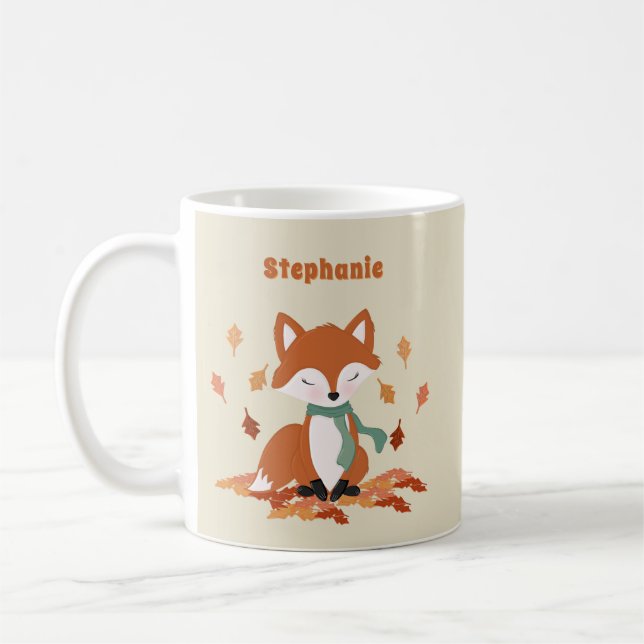 Fall Fox Woodland Birthday Kaffemugg (Vänster)