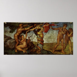 Fall från Edens trädgård av Michelangelo Poster