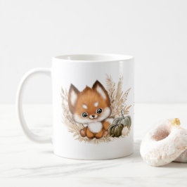Fall från hösten Thanksgiving Cute Little Fox Mugg