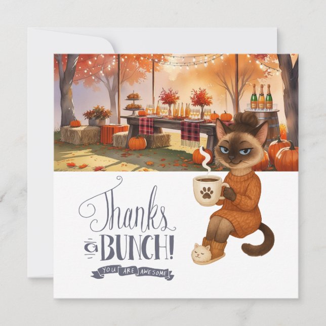 Fall Friendsgiving tackkort Tack Kort (Framsida)