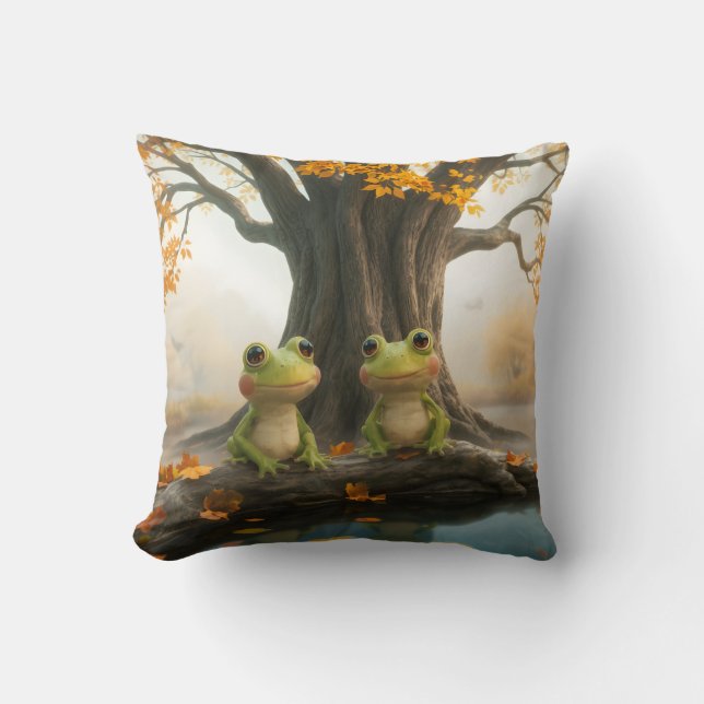 Fall Frogs Dekorativ kudde (Framsida)