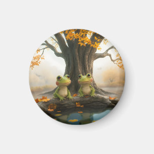 Fall Frogs Magnet