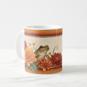 Fall Frogs och Blommigt Elegance Kaffemugg