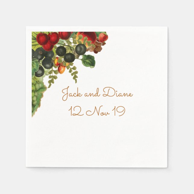 Fall Fruit Napkins Pappersservett (Framsidan)