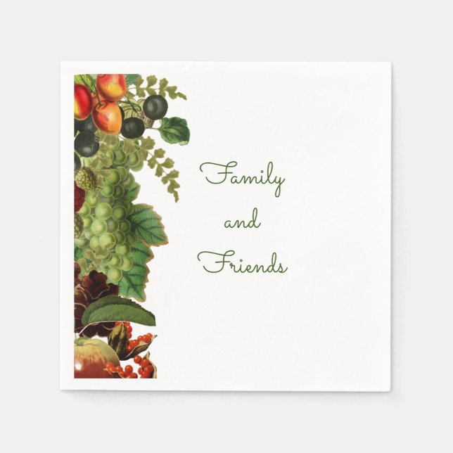 Fall Fruit Napkins Pappersservett (Framsidan)