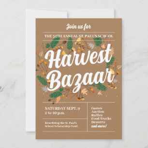 Fall Fundraiser-inbjudan till Harvest Bazaar Inbjudningar