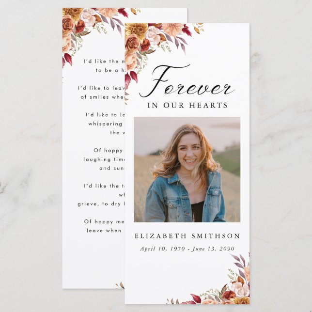 Fall Funeral Forever i Hearts Dikt Prayer (Fram/baksida)