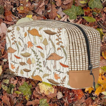 Fall Fungi och Löv - Sömlöst mönster.