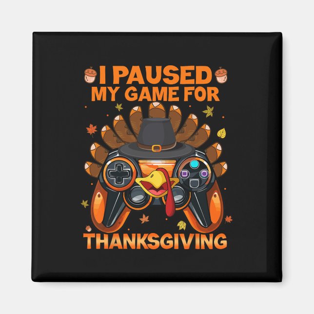 Fall Gaming Controller Turkiet Funny Boy Kids Magnet (Framsidan)