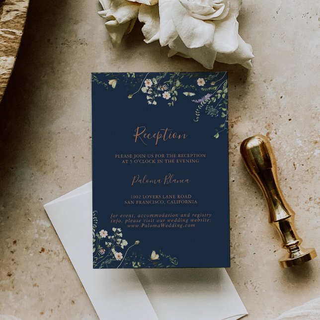 Fall Garden Wildblombröllopsmottagning Tilläggskort (Skapare uppladdad)